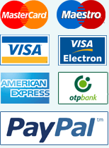 MasterCard, Maestro, Visa, Visa Electron, American Express, OTPBank, PayPal